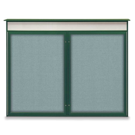 United Visual Products Single Door Enclosed Indoor Letterboard UV1125-GOLD-GREYVL